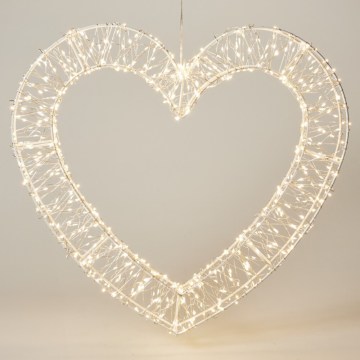 LED-Außen-Weihnachtsdekoration 720xLED/6W/230V 46 cm IP44 warmweiß Herz/weiß