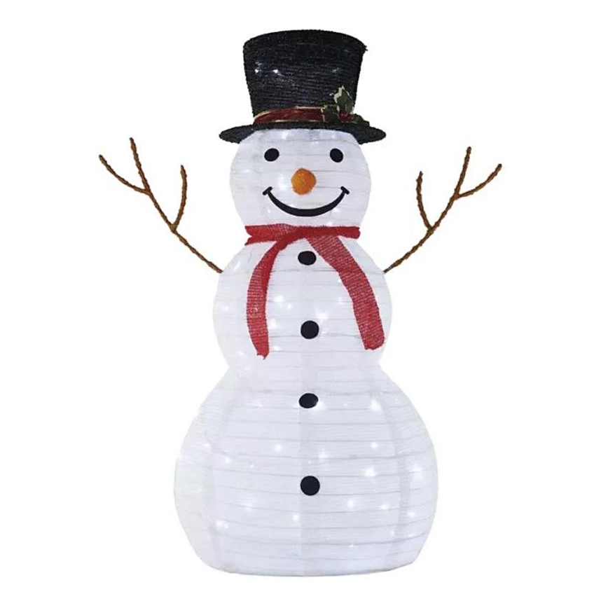 LED Außen-Weihnachtsdekoration 80xLED/2,25W/4,5/230V IP44 90 cm Schneemann