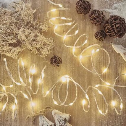 LED Außen-Weihnachtslichterkette 120xLED/17m IP44 warmweiß