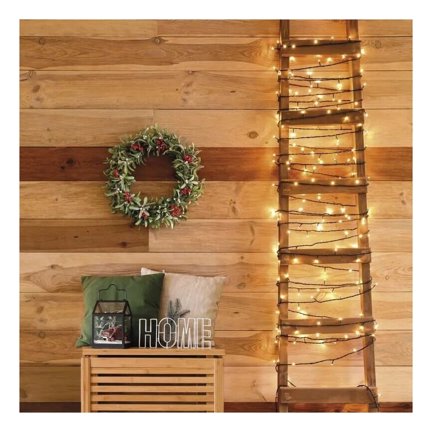 LED-Außen-Weihnachtslichterkette 50xLED/5m IP44 warmweiß