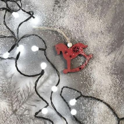 LED-Außen-Weihnachtslichterkette, 80 LEDs, mit 8 Funktionen, 13 m, kaltweiß, IP44