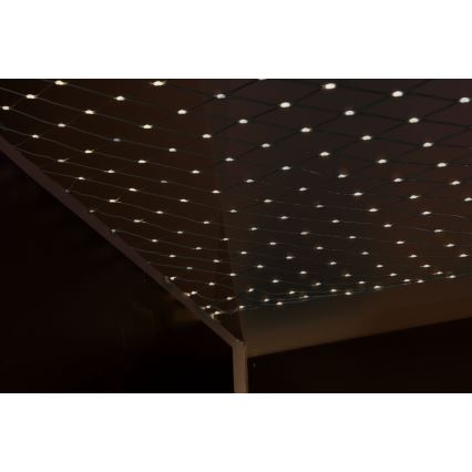 LED Außen-Weihnachtsvorhang NET 240xLED/7,2W/230V 1,5x2 m IP44 warmweiß