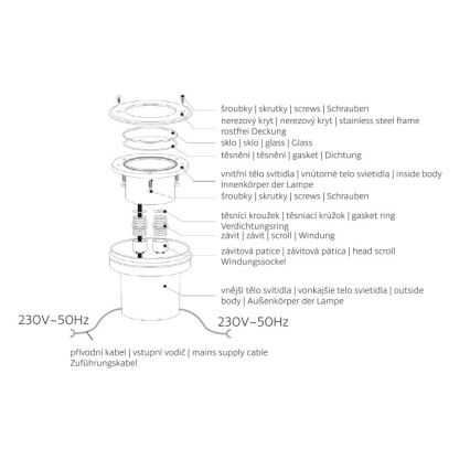 LED-Außenauffahrtsleuchte ROAD LED/0,5W/230V IP67 3000K