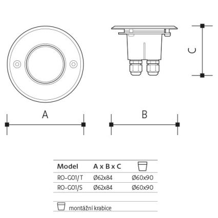 LED-Außenauffahrtsleuchte ROAD LED/0,5W/230V IP67 3000K