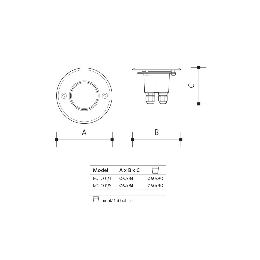 LED-Außenauffahrtsleuchte ROAD LED/0,5W/230V IP67 6000K