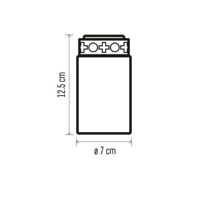 LED Außendekoration 1xLED/2xC IP44 rot