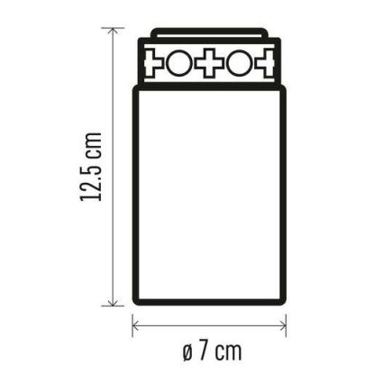 LED Außendekoration 1xLED/2xC IP44 rot