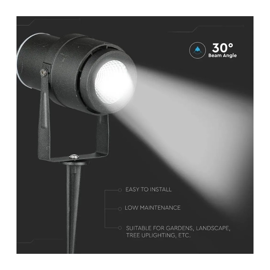 LED Außenlampe LED/12W/230V 3000K schwarz IP65