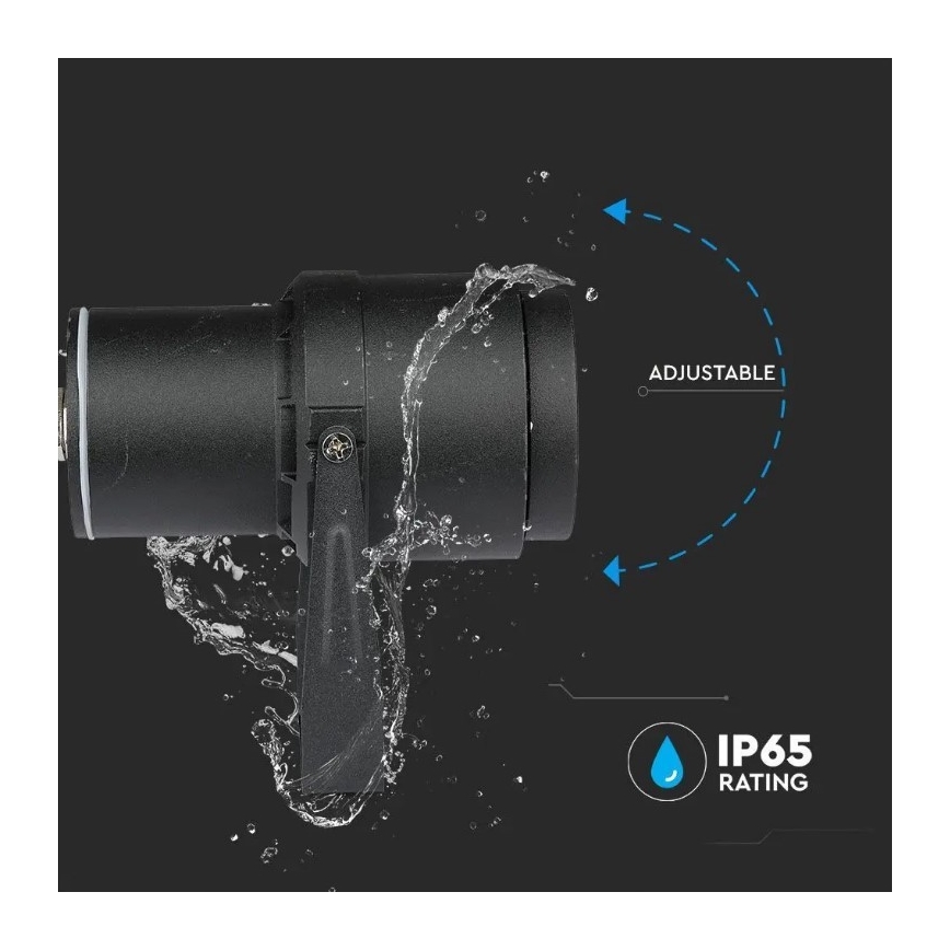 LED Außenlampe LED/12W/230V 3000K schwarz IP65