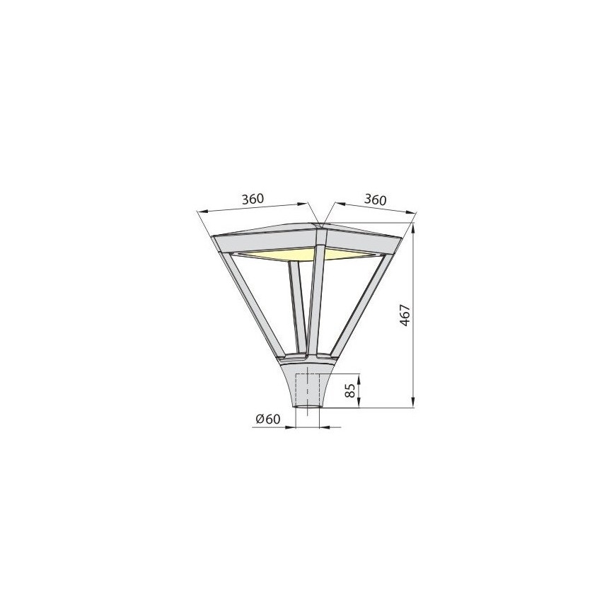 LED Außenlampe PARK PLUS LED/60W/230V 4000K