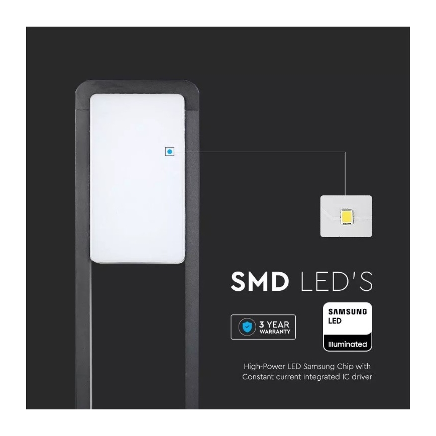 LED-Außenlampe SAMSUNG CHIP LED/10W/230V 3000K IP65 schwarz