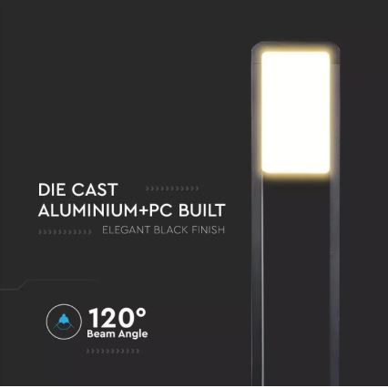 LED-Außenlampe SAMSUNG CHIP LED/10W/230V 3000K IP65 schwarz