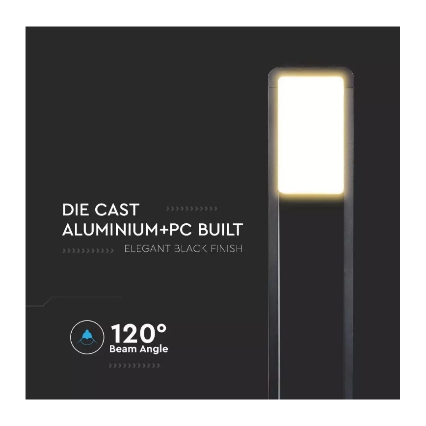 LED-Außenlampe SAMSUNG CHIP LED/10W/230V 3000K IP65 schwarz