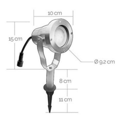 LED Außenleuchte EASY CONNECT 1xGU10/4W/230V IP67 mattchrom