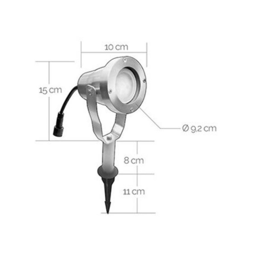 LED Außenleuchte EASY CONNECT 1xGU10/4W/230V IP67 mattchrom