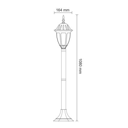 LED-Außenleuchte FLORENCJA 1xE27/10W/230V IP43