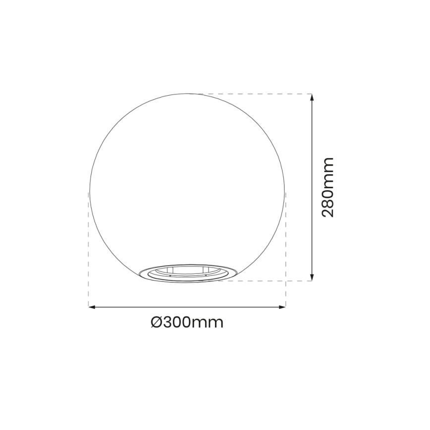 LED-Außenleuchte GLOBO 1xE27/9W/230V d 30 cm IP44