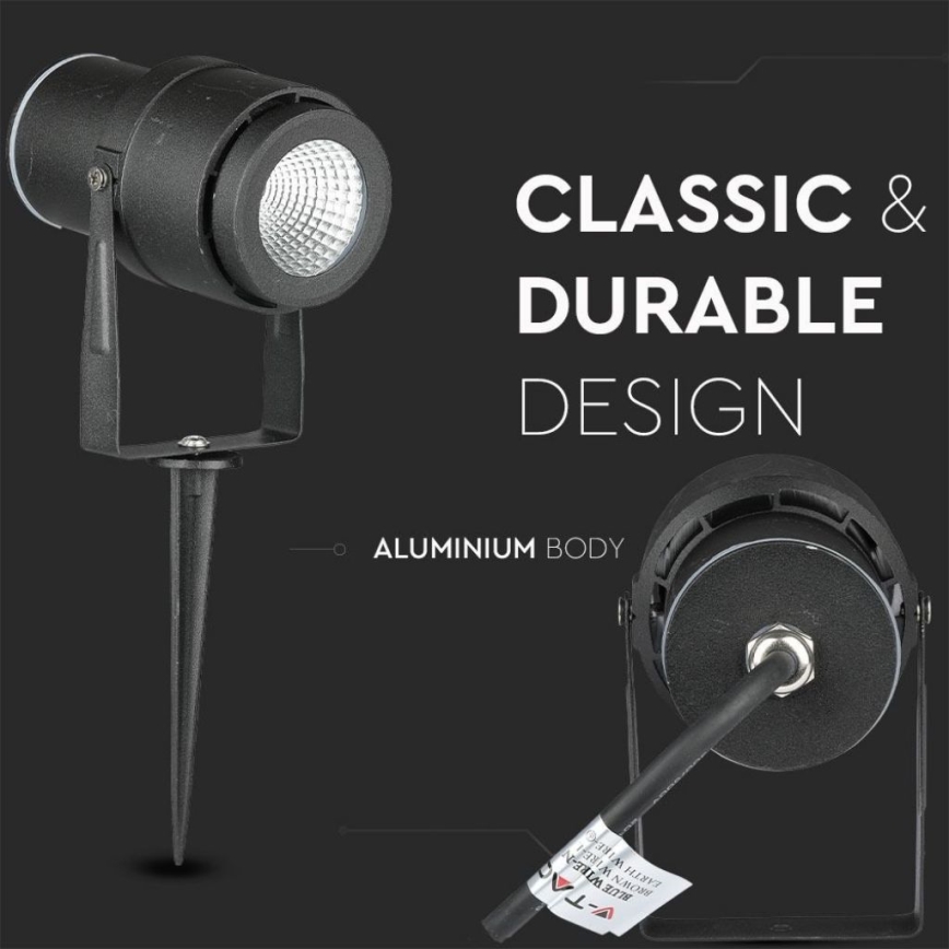 LED-Außenleuchte LED/12W/100-240V IP65 schwarz - grünes Licht