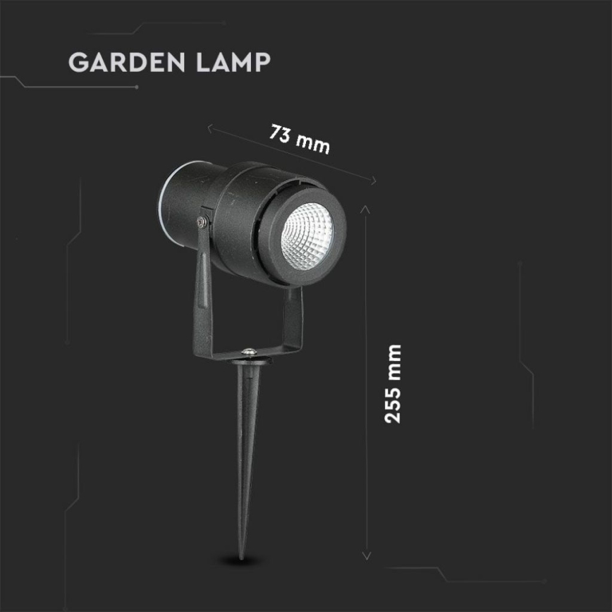LED-Außenleuchte LED/12W/100-240V IP65 schwarz - grünes Licht