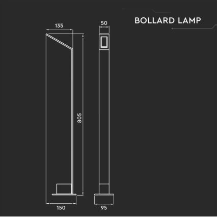 LED-Außenleuchte LED/6W/230V IP65 anthrazit