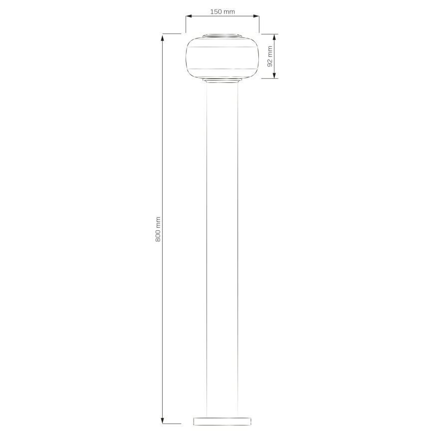 LED Außenleuchte MALAGA LED/12W/230V 80 cm IP44 schwarz