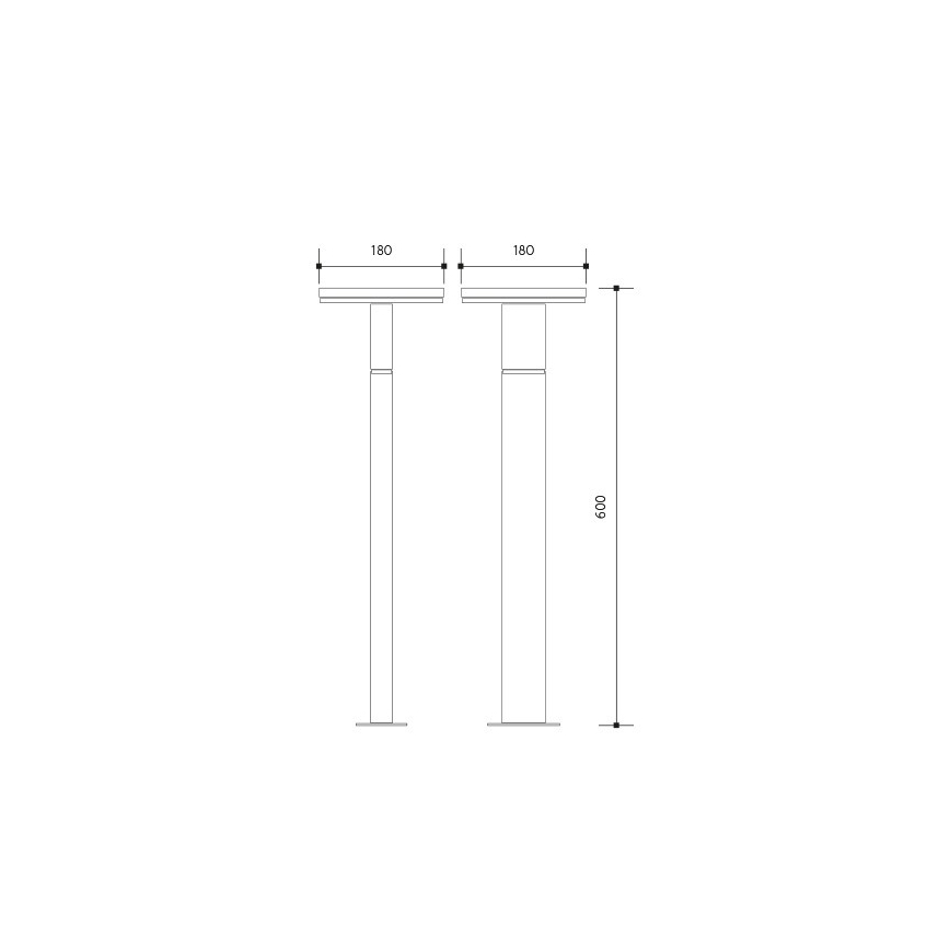 LED-Außenleuchte mit Sensor BARI LED/10W/230V 4000K 60 cm IP54 anthrazit