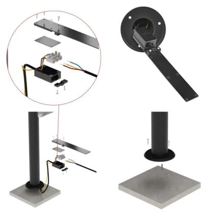 LED-Außenleuchte NIKA LED/12,5W/230V IP44 80 cm