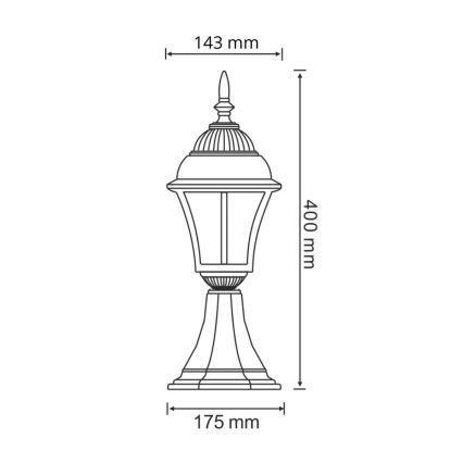 LED Außenleuchte PARIS 2 1xE27/4,9W/230V