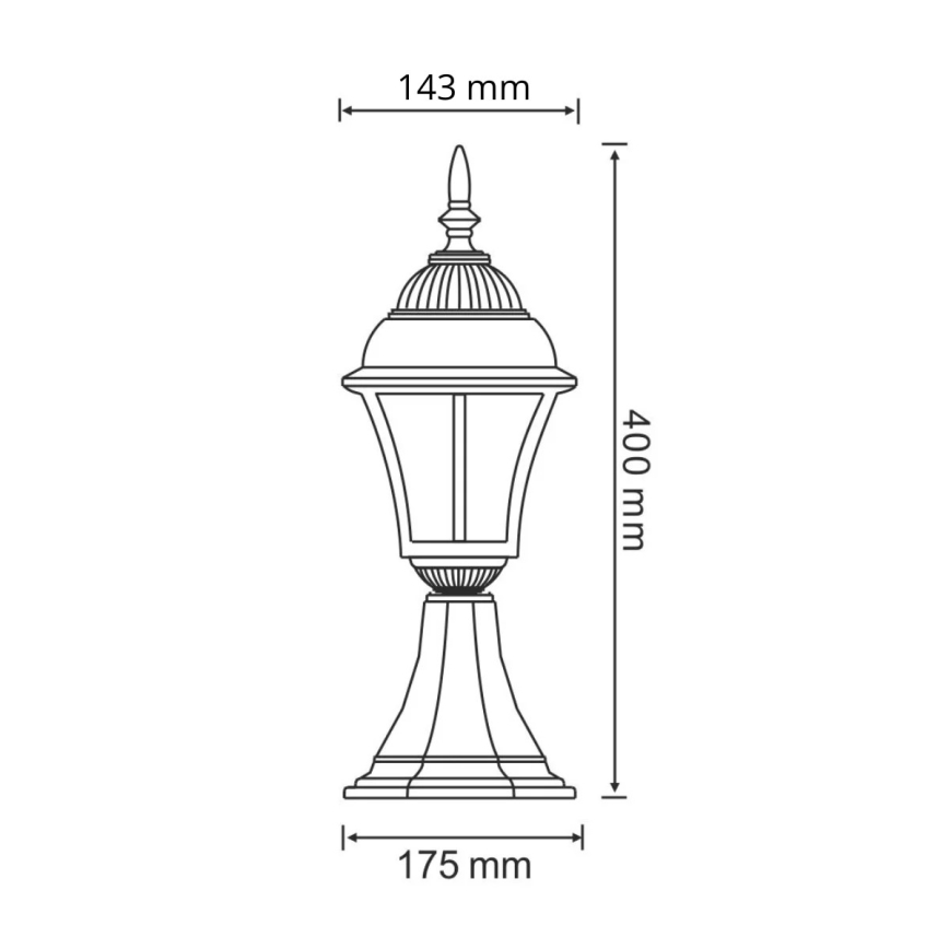 LED Außenleuchte PARIS 2 1xE27/4,9W/230V