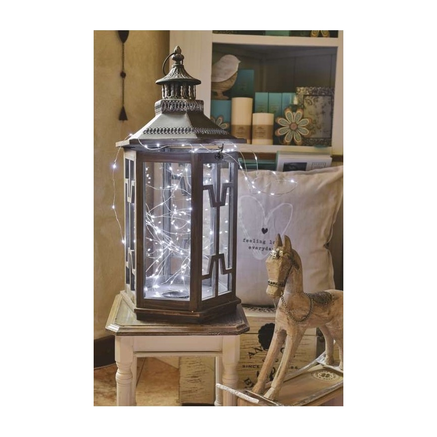 LED  Außenlichterkette 100xLED/15m IP44 kaltweiß