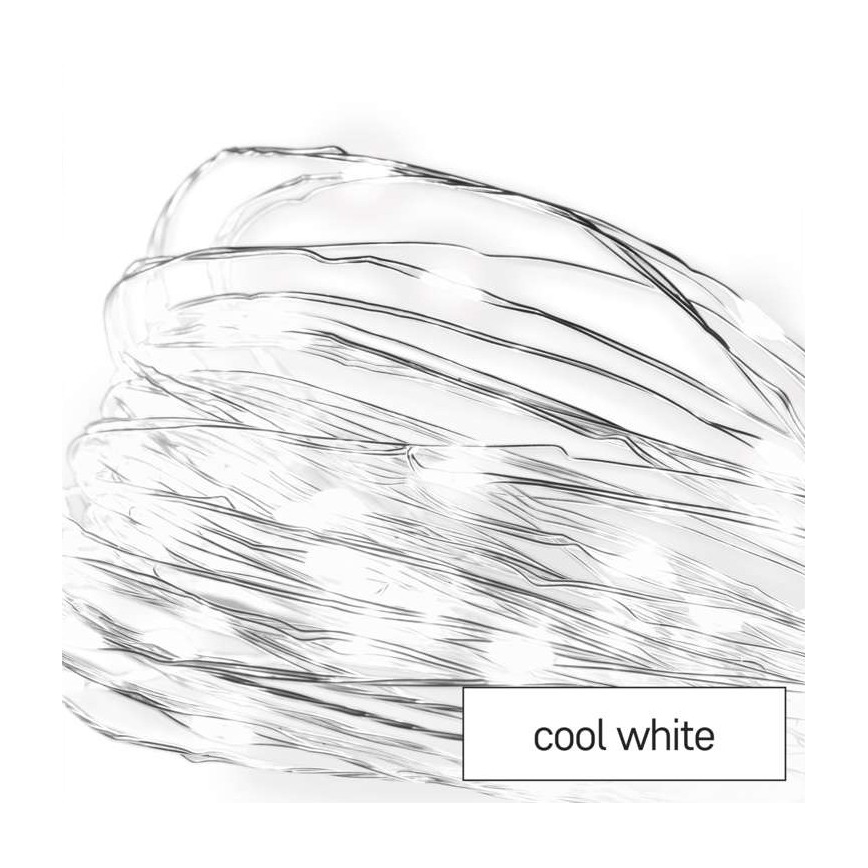 LED  Außenlichterkette 100xLED/15m IP44 kaltweiß