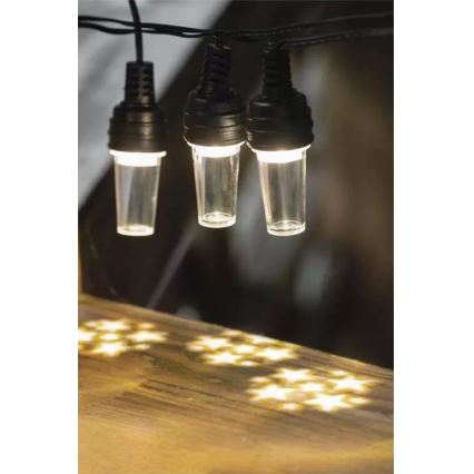 LED  Außenlichterkette 10xLED/9,5 m IP44 kaltweiß