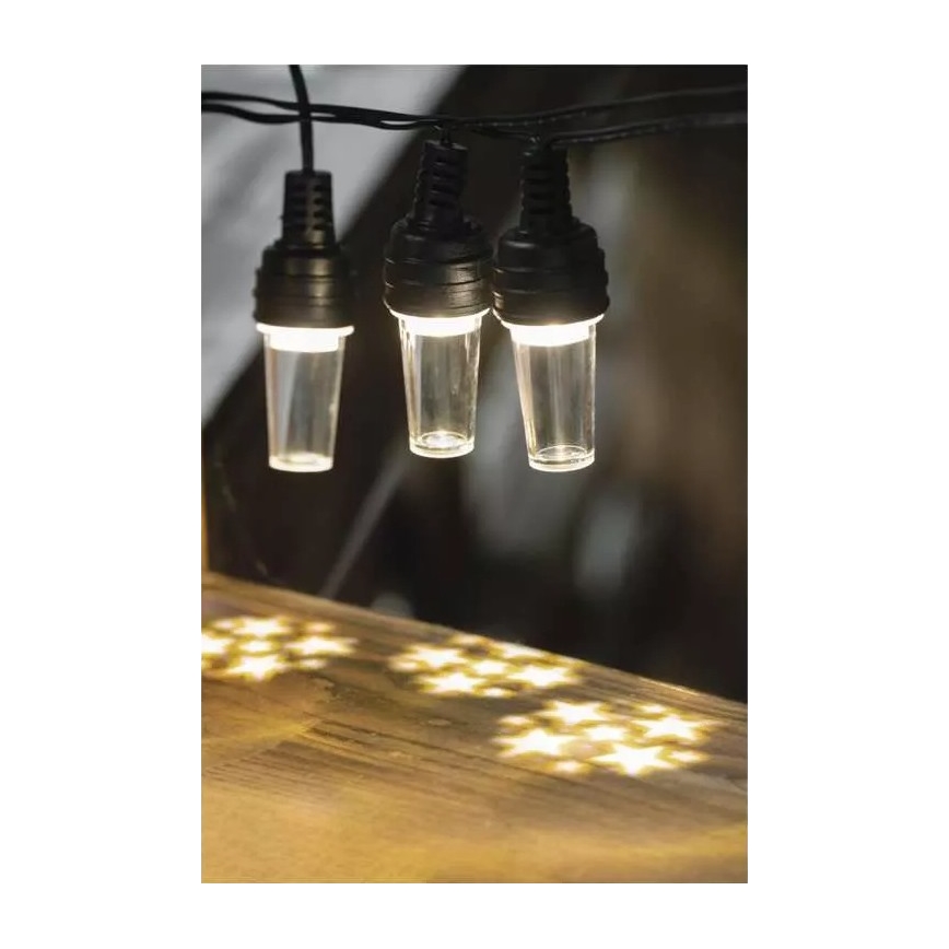 LED  Außenlichterkette 10xLED/9,5 m IP44 kaltweiß