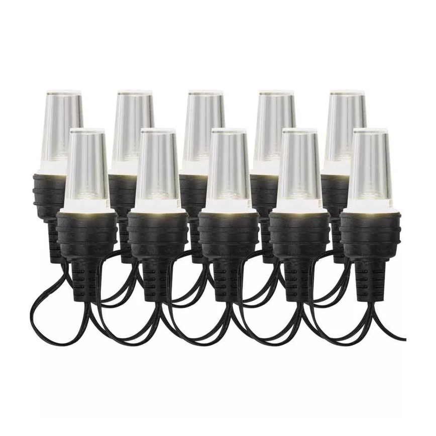 LED  Außenlichterkette 10xLED/9,5 m IP44 kaltweiß
