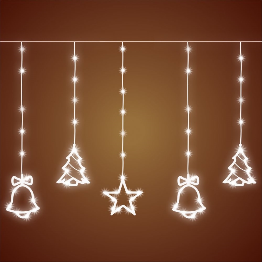 LED-Außenlichterkette, 186 LEDs, 7 m, IP44, kaltweiß