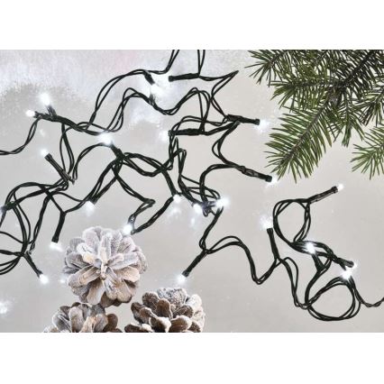 LED-Außenlichterkette 40 LEDs/9 m IP44 kaltweiß