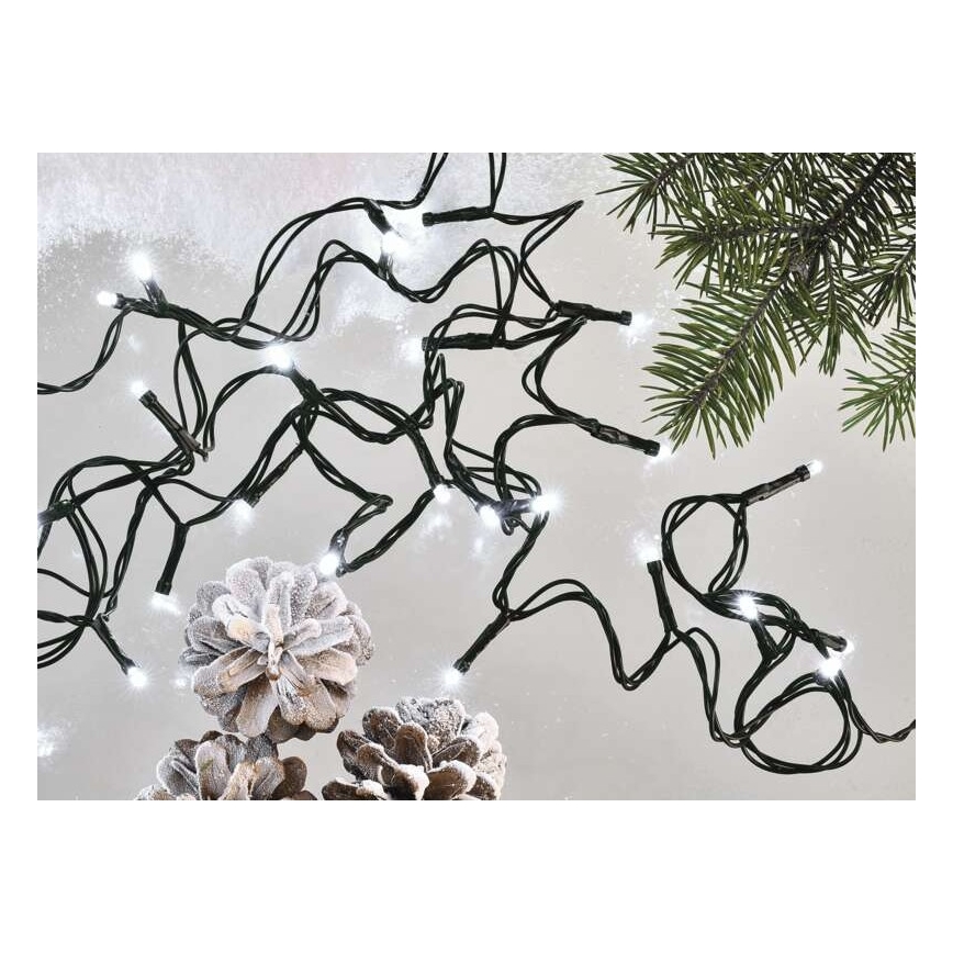 LED-Außenlichterkette 40 LEDs/9 m IP44 kaltweiß