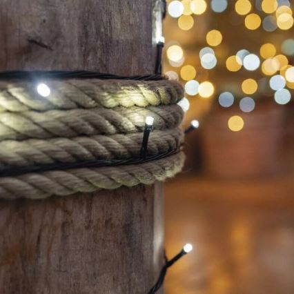 LED-Außenlichterkette, 50 LEDs / 5 m, IP44, kaltweiß