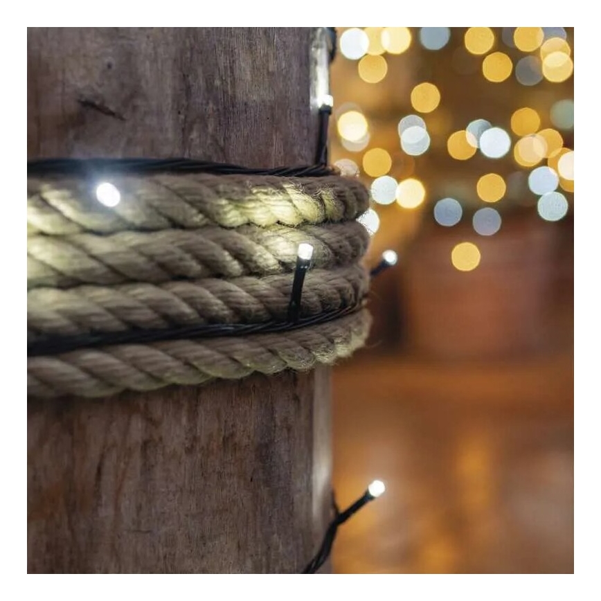 LED-Außenlichterkette, 50 LEDs / 5 m, IP44, kaltweiß