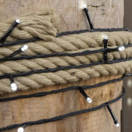 LED-Außenlichterkette, 50 LEDs / 5 m, IP44, kaltweiß