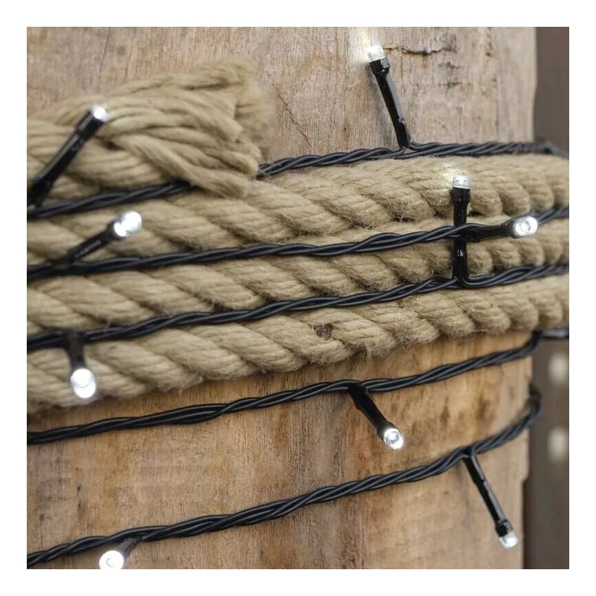 LED-Außenlichterkette, 50 LEDs / 5 m, IP44, kaltweiß