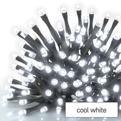 LED-Außenlichterkette, 50 LEDs / 5 m, IP44, kaltweiß