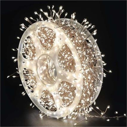 LED-Außenlichterkette 960 LEDs/8 Funktionen 9,6 m IP44 warmweiß