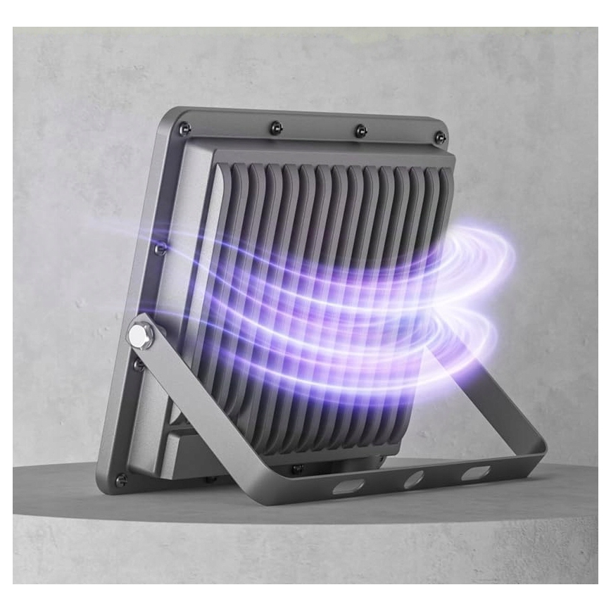 LED-Außenstrahler 50 W, 230 V, 4500 K, IP65, grau