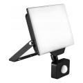 LED Außenstrahler mit Bewegungs- und Dämmerungssensor LED/50W/230V 4500K IP65 schwarz
