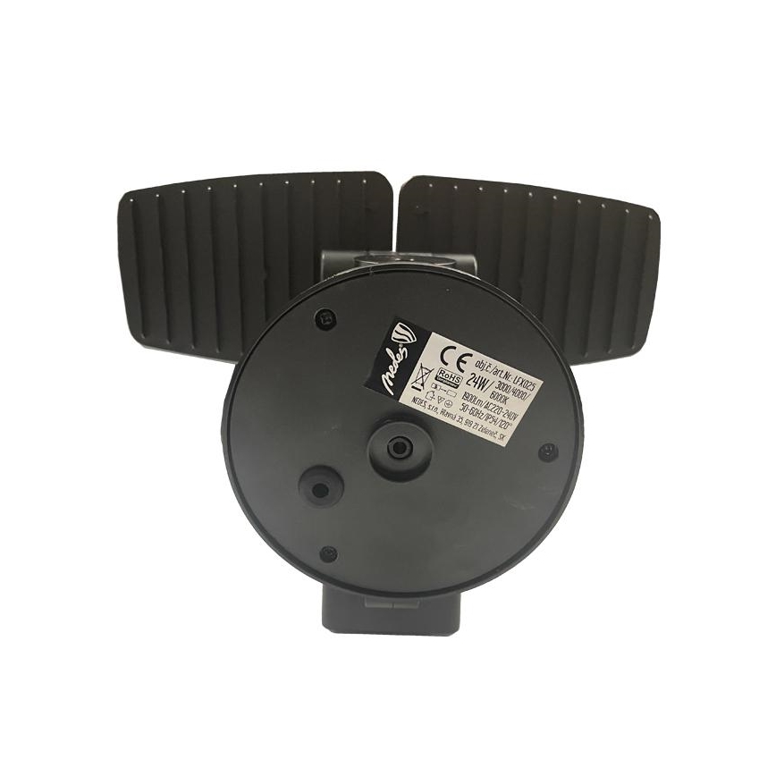 LED-Außenstrahler mit Sensor LED/24W/230V 3000/4000/6000K IP54 schwarz