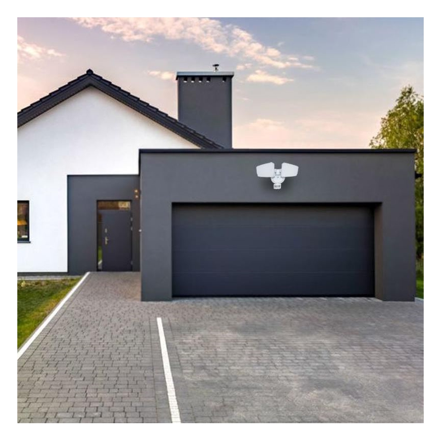 LED-Außenstrahler mit Sensor LED/24W/230V 3000/4000/6000K IP54 weiß