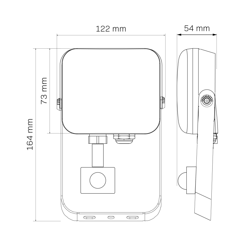 LED-Außenstrahler mit Sensor MILKY LED/20W/230V 4000K IP65