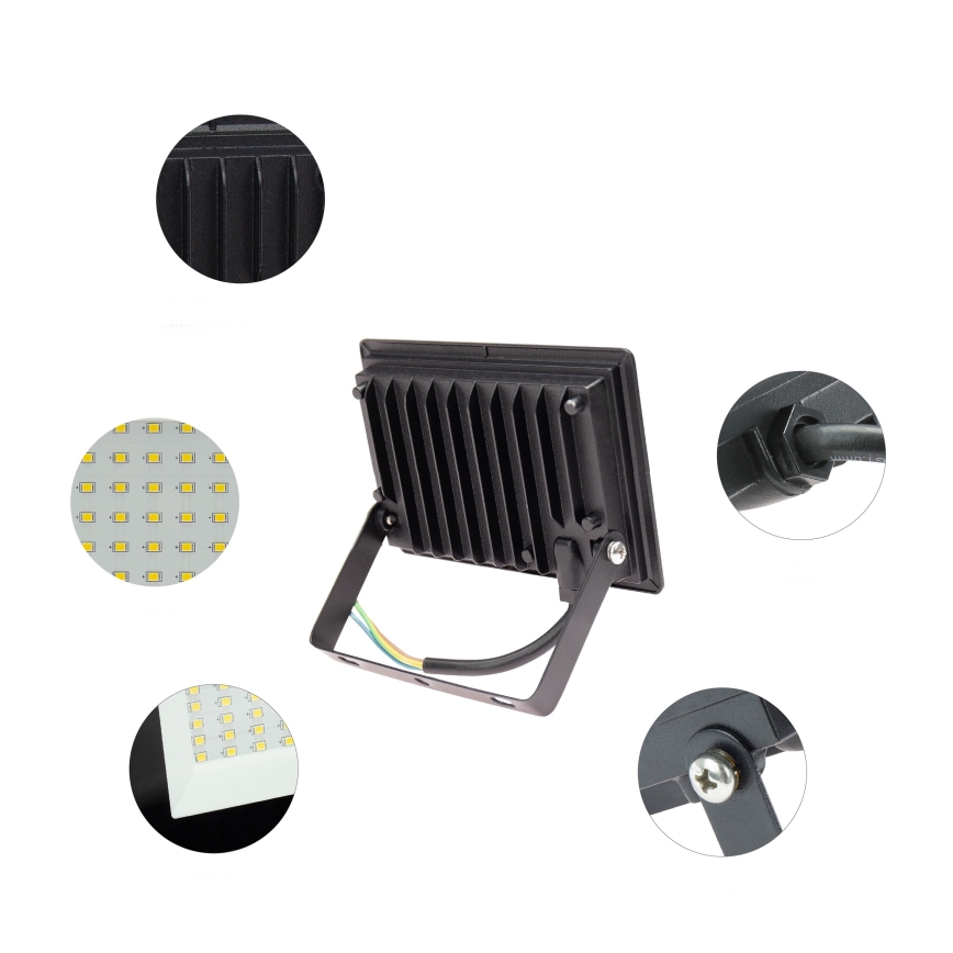 LED Außenstrahler NOCTIS LUX 3 LED/20W/230V 3000K IP65 schwarz