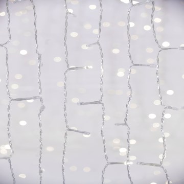 LED-Außenvorhang CURTAIN 480xLED/8,4W/230V 3x3 m IP44 kaltweiß